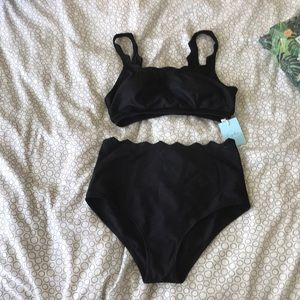 Cupshe black high waisted bikini